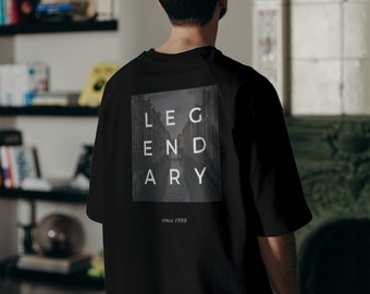 Legendary Black Unisex Heavy Cotton Personalized Birthday Tee, Special Design, High Quality, Birthday Gift, Special Gift, Custom Shirt, Cool