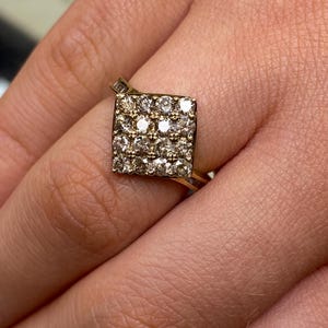 9ct Yellow Gold Ladies Congac Diamond Set Cluster Ring 0.50 Carat