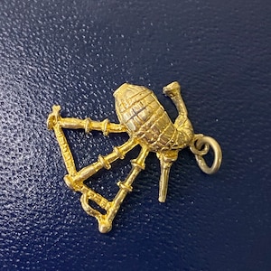 9 Karat Vintage Gelbgold Dudelsack Anhänger/Charm