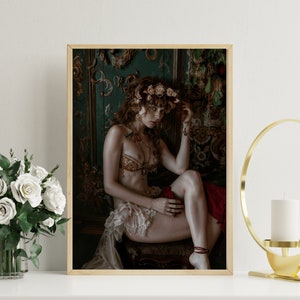 Baroque Nymph Digital Print, Poster, Wall Decor, Digital Download, Digital Poster