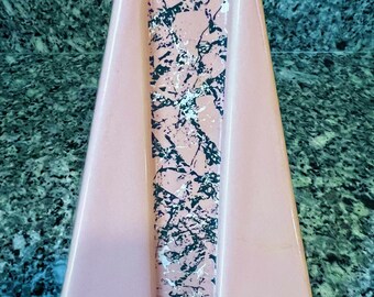 Haeger Pink Pyramid Obelisk Vase