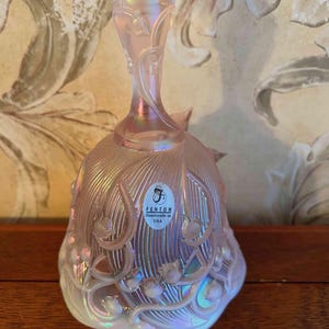 Fenton Pink Opalescent Lily of the Valley Bell