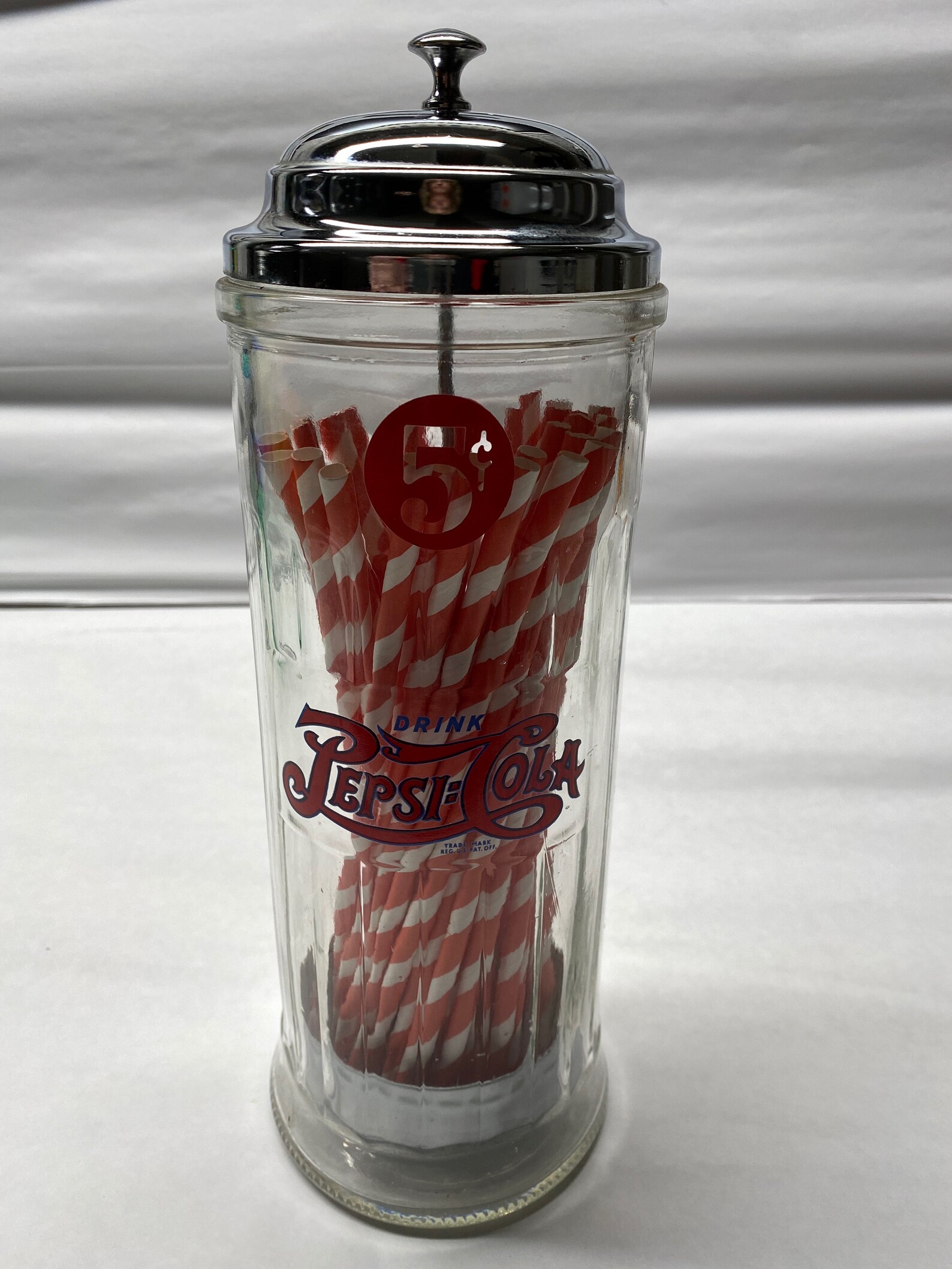 PEPSICOLA Glass Straw Dispenser Etsy