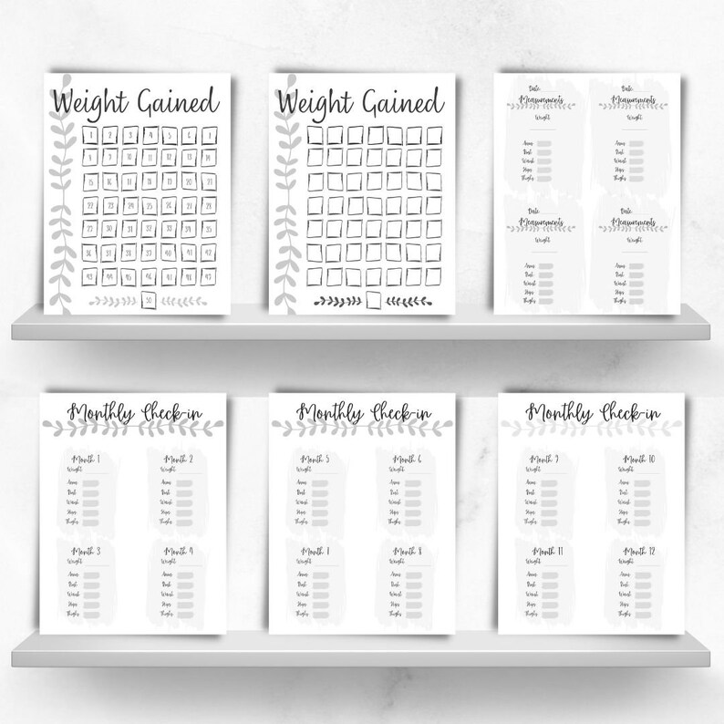 Wellness Tracker and Journal Fitness Printable Bundle Etsy