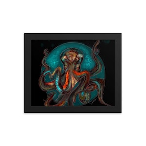 Framed Octopus Art Print