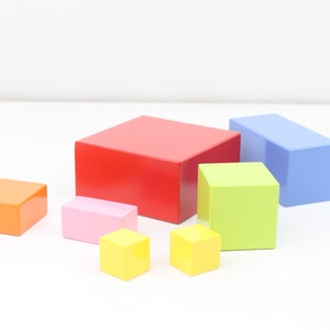 Piece and Whole Cube Educational Cube Shape Color Size Learning image 2