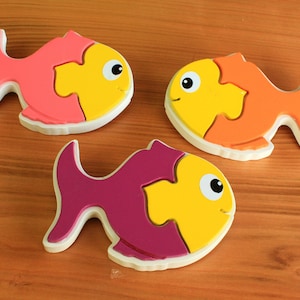 Fish Knobs for Drawer and Dresser, Colorful Fish  Nursery Knobs for Kids Room, Wooden Dresser and Drawer Bedroom Handle