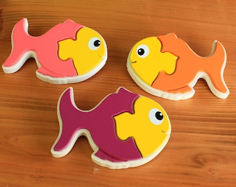 Fish Knobs for Drawer and Dresser, Colorful Fish  Nursery Knobs for Kids Room, Wooden Dresser and Drawer Bedroom Handle