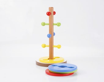 Stacking Learning Tower Montessori for 1 year old | Montessori toys 2 year old | Toddler tower for 1 year old