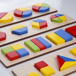 Puzzle de forme géométrique, bois naturel, cadeau de jouets pour bébés et tout-petits, éducation préscolaire oeil sensoriel main, Montessori pour enfant de 1 an