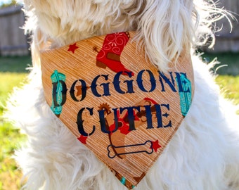 Country Dog Bandana, Cowboy Dog bandana, Cowboy Boot Dog Bandana, Gift for Dog, Dog Accessories, Funny Dog Bandana