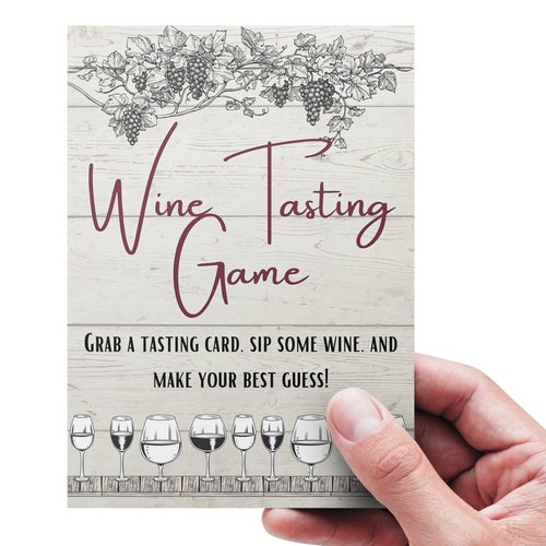 Wine Tasting Bridal Shower Game Winery Themed Party Display Etsy