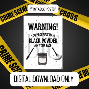 DIGITAL DOWNLOAD ONLY** Black Powder on Face Posters Bright Colorful Csi Science Teacher Teaching School Law Enforcement
