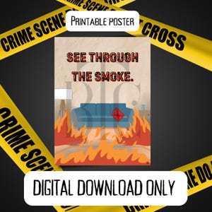 DIGITAL DOWNLOAD ONLY**Arson Flames Posters Bright Colorful Csi Science Teacher Teaching School Law Enforcement