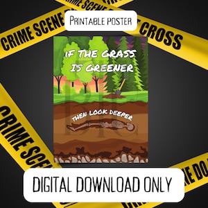 DIGITAL DOWNLOAD ONLY** Buried Bodies Forensic Posters Bright Colorful Csi Science Teacher Teaching School Law Enforcement