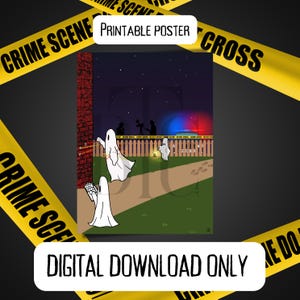 DIGITAL DOWNLOAD ONLY** Nighttime Shooting Csi Ghost Forensic Posters Bright Colorful Csi Science Teacher Teaching School Law Enforcement
