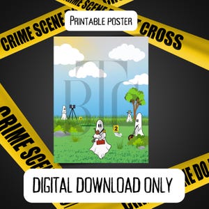 DIGITAL DOWNLOAD ONLY** Daytime Csi Ghost Forensic Posters Bright Colorful Csi Science Teacher Teaching School Law Enforcement