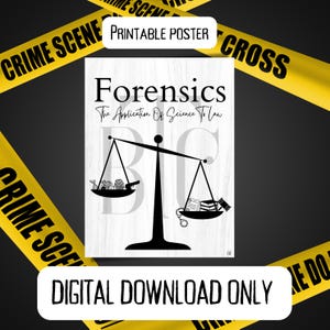DIGITAL DOWNLOAD ONLY**Forensic Definition Posters Bright Colorful Csi Science Teacher Teaching School Law Enforcement