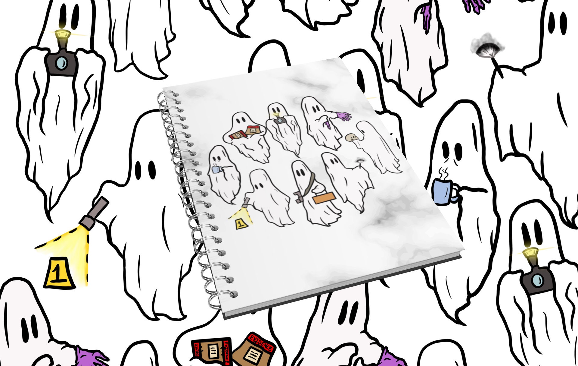 PRINT ON DEMAND Crime Scene Ghost Spiral Notebook - Ruled Line ...