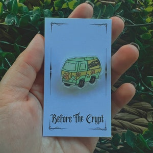 Crime Scene Mystery Machine Novelty Pop Culture Acrylic Pin, Forensics Gift, Real CSI, True Crime