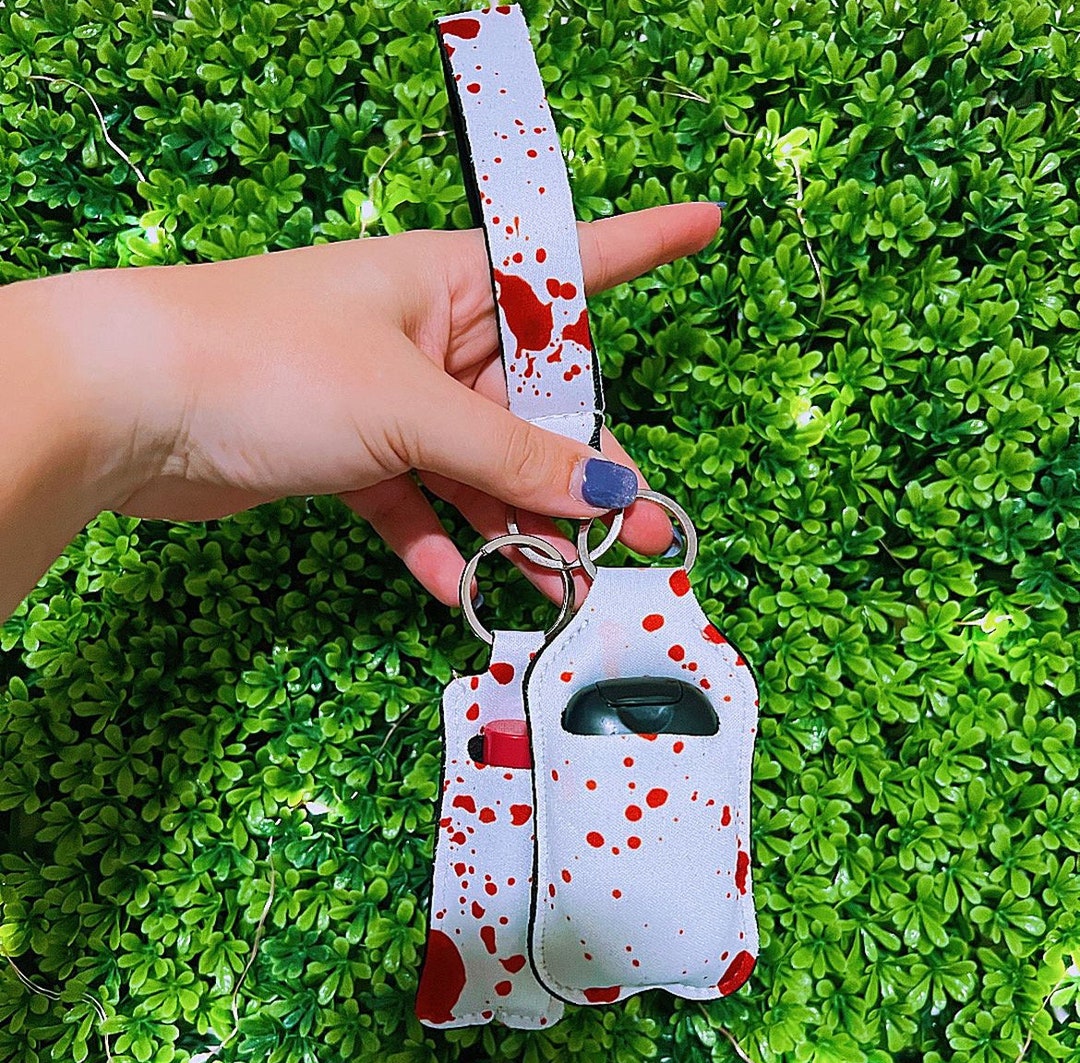 Blood Spatter Lipstick/chapstick Handsanitized Keychain, Forensics Gift