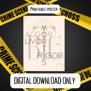 DIGITAL DOWNLOAD ONLY** Mortis Trio Forensic Posters Bright Colorful Csi Science Teacher Teaching School Law Enforcement