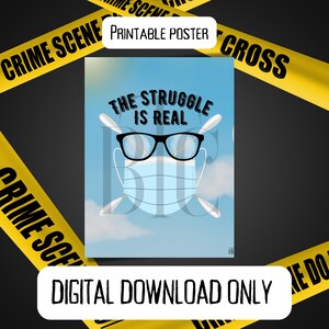DIGITAL DOWNLOAD ONLY** Mask Struggle Forensic Posters Bright Colorful Csi Science Teacher Teaching School Law Enforcement