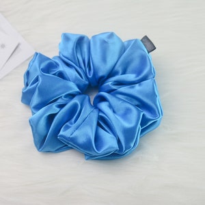 Oversize Beautiful Blue Handmade Hair Scrunchy | Cute Hair Scrunchies | Handmade Scrunchies | Hair Accessories | XXL Hair Scrunchies