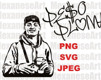 Peso Pluma, PNG, SVG, JPEG, Musica regional, Cricut, Printable, Graphics Download, Logo, sublimation, El bélico
