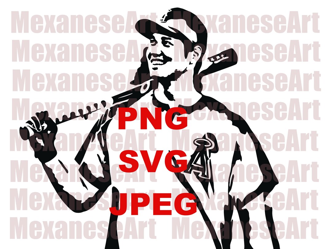 Shohei Ohtani, PNG, SVG, JPEG, Baseball, Los Angeles, Angels, Cricut
