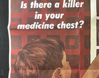 Vintage 1960s Poison Safety Poster – American Medical Association