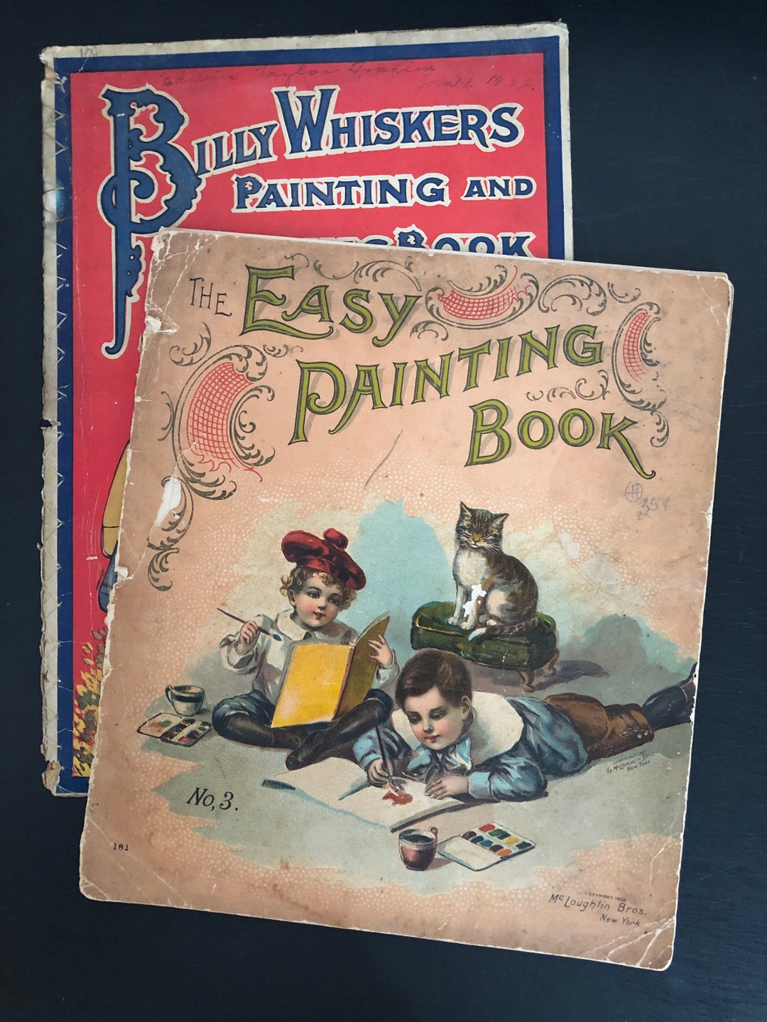 2 Victorian Children’s Art Books Billy Whiskers Painting & Drawing Book ...