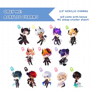 Obey Me! Acrylic Charms