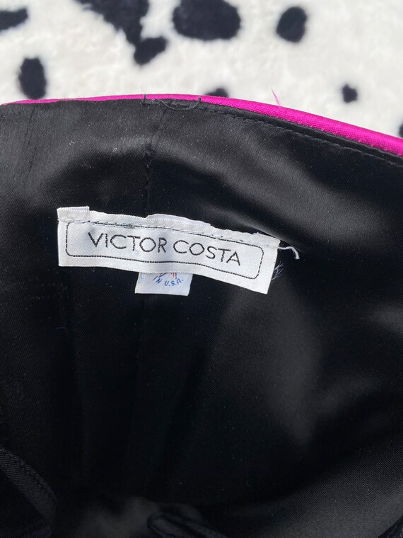1990s Victor Costa Striped Velvet Mini Dress - image 4