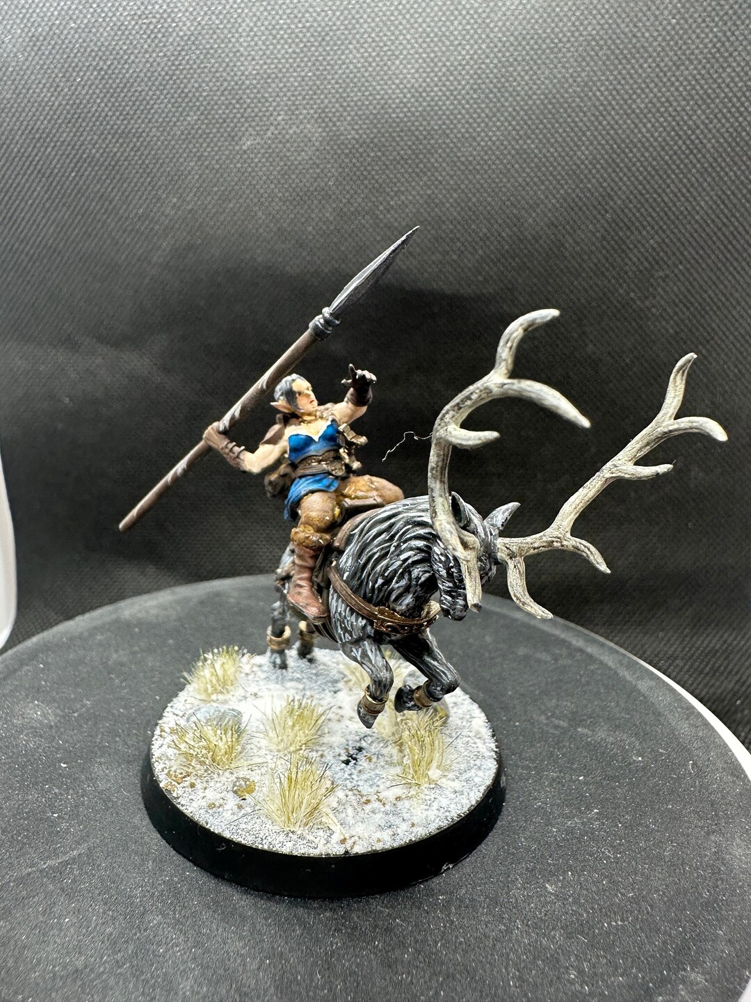 Elf Rider Female Elf Rider on Reindeer Hand Painted - Etsy