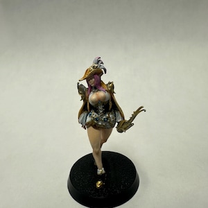 Female Elf Bard Hand Painted Miniature
