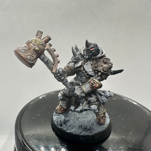 Warforged Barbarian Miniature Hand Painted