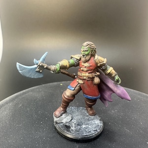 Half-Orc Bandit Commander Miniature Hand Painted