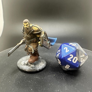 Male Dwarf Fighter with Sword and Shield | Duergar Paladin | Armored Warrior | Bearded Cleric | DnD | Flesh of Gods Miniature Hand Painted