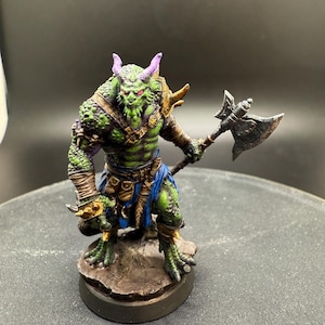 Dragonborn Barbarian Miniature Hand Painted