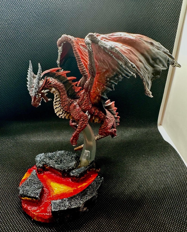 Young Red Dragon Miniature Hand Painted Etsy