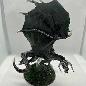 Young Black Dragon Miniature Hand Painted