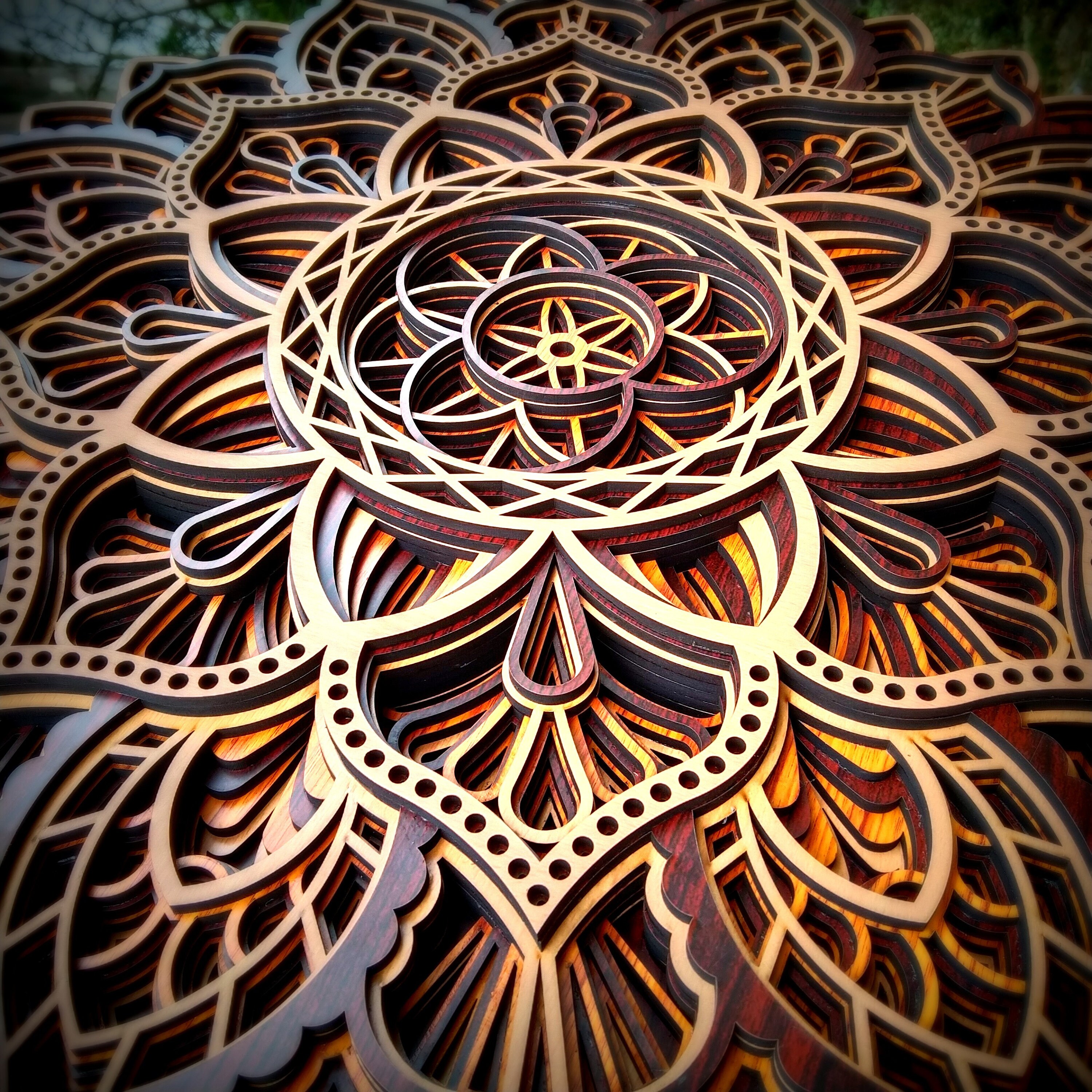 Beautiful Wood Multilayer decoration mandala wall art for Etsy