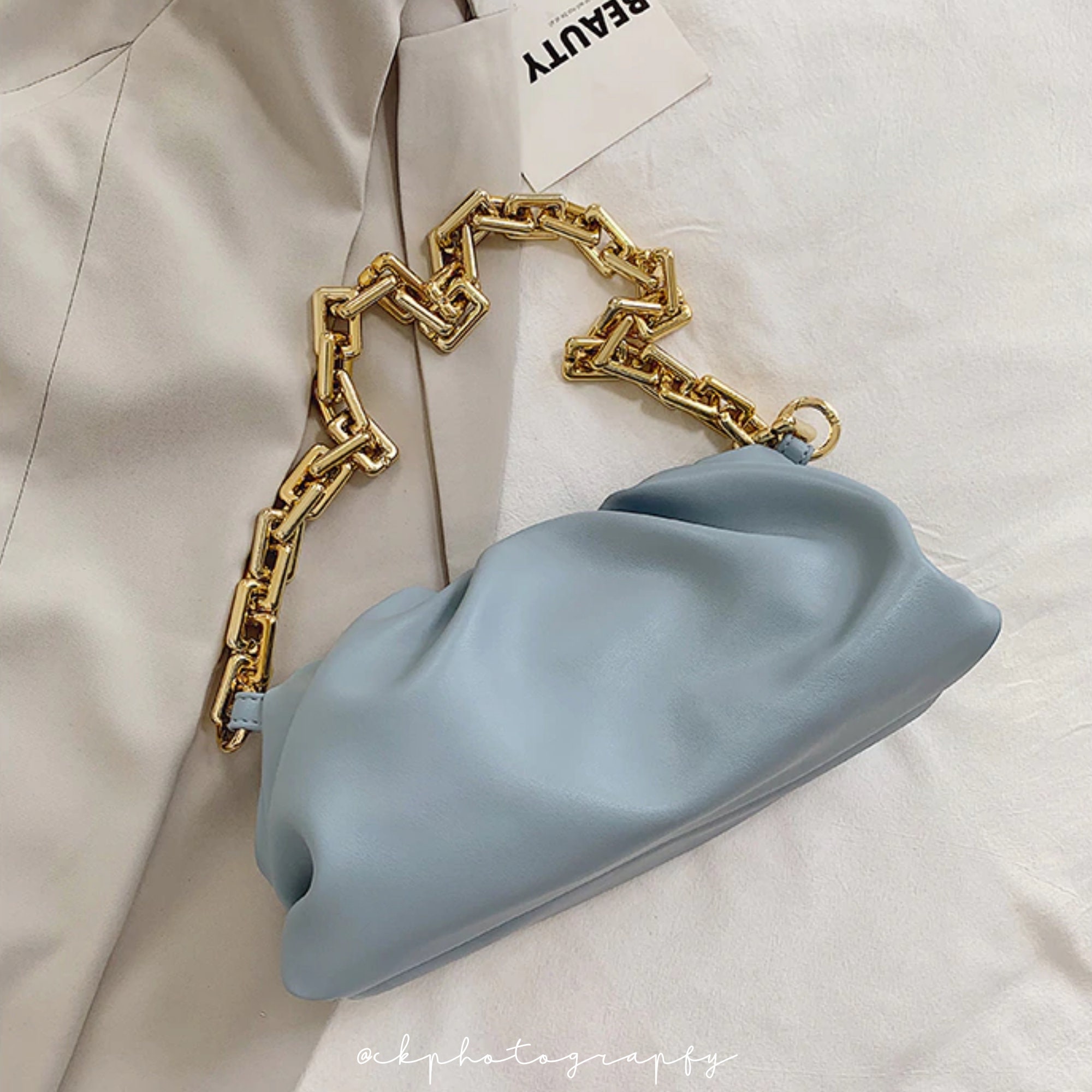 Handbag with gold chain for women Etsy