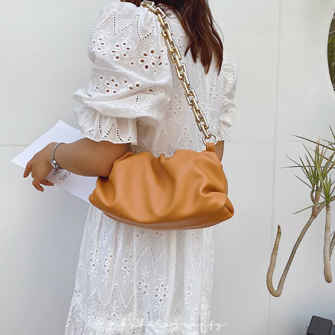 Handbag with gold chain for women Etsy