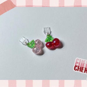 Cherry Kindle Charms - Kindle Dust Plug Charms, Kindle Accessory, Bookish Charm, IPhone Charm, Cute Dust Plug, USB-C Plug