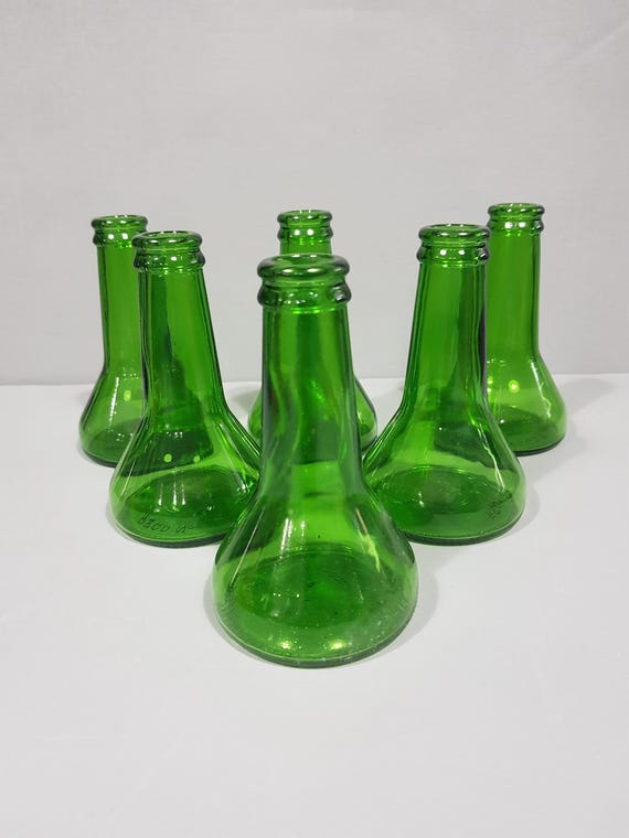 1980er Jahre Grüne Glasflasche mit 100ml Fassungsvermögen - Vintage Sammlerstück
