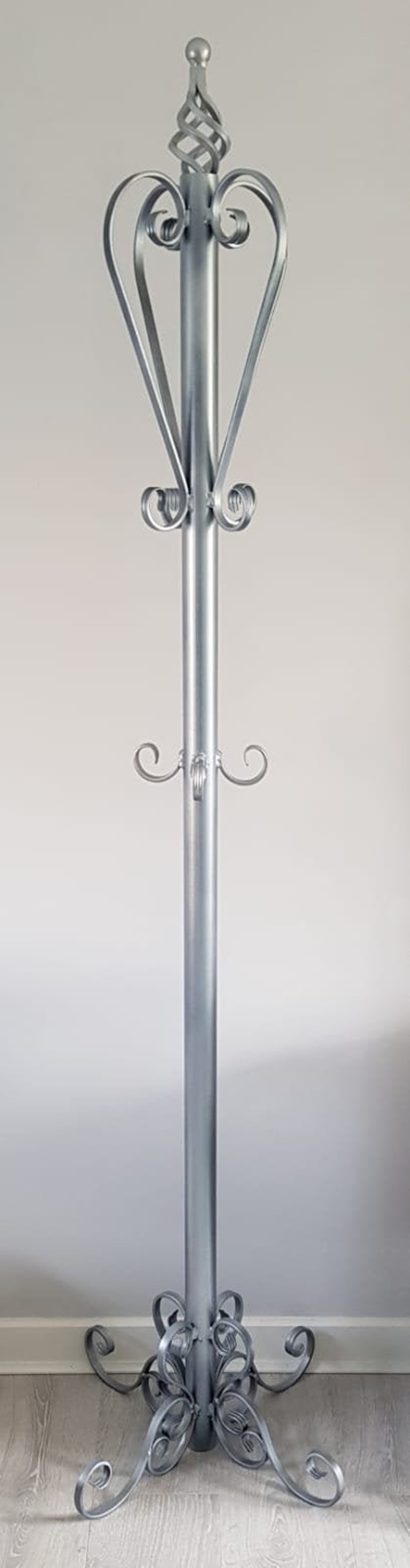 Upcycled Silvercoloured Wrought Iron Coat Stand Etsy