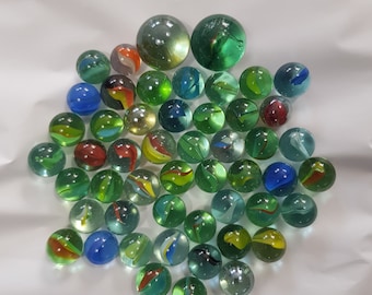 Vintage Glass Marbles - Clear Cat-eye, Opaque Milk - Various Options Available