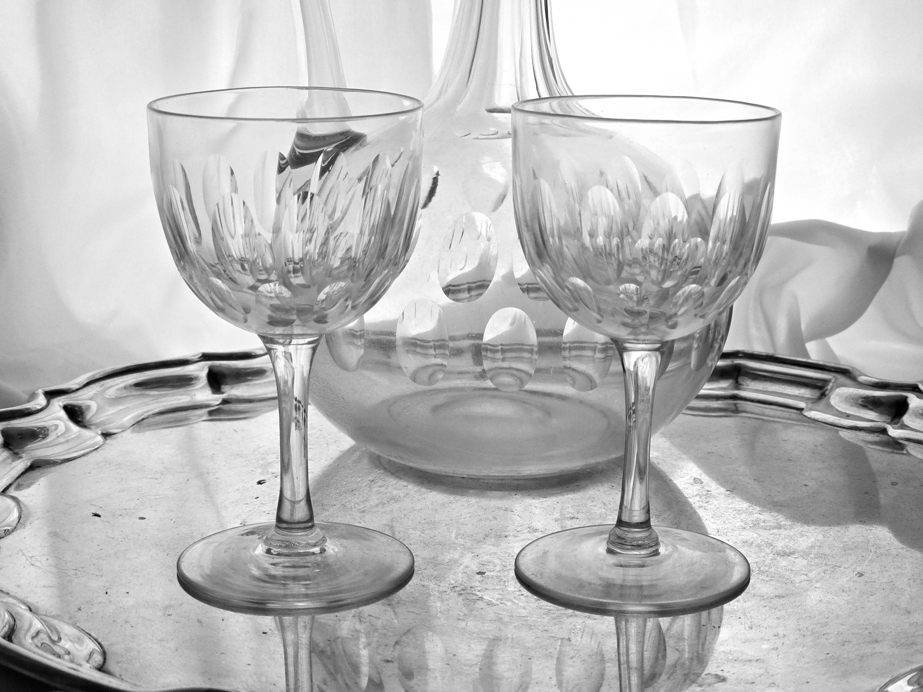 Antique Victorian Pair Wine Glasses Collectable (GC1602 ) - Etsy